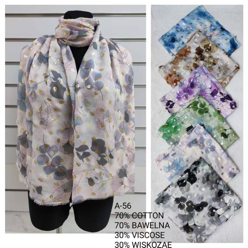 Szaliki damskie Roz Standard, Mix Kolor Paczka 12 szt